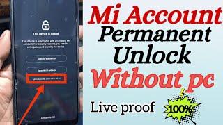 Mi account bypass without pc Latest MIUI 11/12 | mi account bybass100%