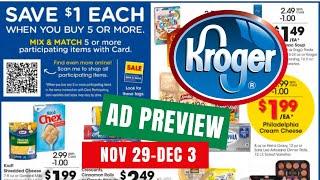 *5 Day Sale* Kroger Ad Preview for 11/29-12/3 | Mega Sale, 5x Weekly Digitals, & MORE