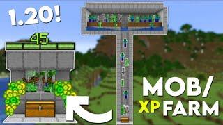 EASIEST MOB & XP FARM For 1.20.1+ Minecraft Bedrock ( NO SPAWNER ) Minecraft pe mob xp farm