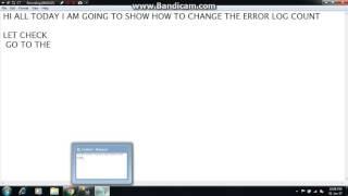 How to Change The Error Log Count In SQL SERVER