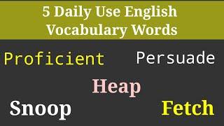 5 Daily use English Vocabulary words/English Learning/Spoken English/Bright Simple English