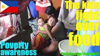 Please Feed These Hungry Children in Manila Philippines. Filipino Children Fight Over Food! POVERTY!
