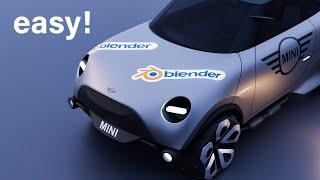 EASIEST WAY to Add Stickers to Your Car in BLENDER 3D!