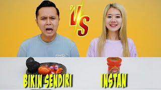 TANTANGAN MAKAN INSTAN ATAU BIKIN SENDIRI PART 2!! ZAINAL KOK JADI MUNTAH!!