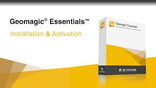 Geomagic Essentials Installation and activation