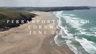 PERRANPORTH BEACH, CORNWALL - JUNE 2024 - DRONE WITH A VIEW - {4K} DRONE FOOTAGE