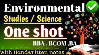 Environmental science / Studies One Shot || BEVAE -181 one shot || #bba#bcom#BA