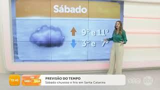 Final de semana chuvoso e frio em Santa Catarina | Tempo | SCC Meio-Dia