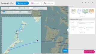 How to create a personal travel map with Printmaps.net