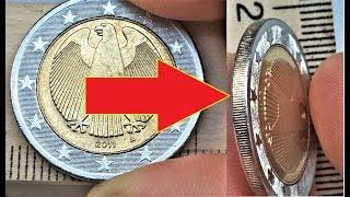 2 euro Germany 2011 Defect MARRIAGE Редкая монета БРАК БЕЗ НАДПИСИ EHE DER MÜNZE Deutschland