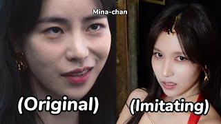 mina *imitating* lim ji-yeon's iconic stare in "the glory" due to this...