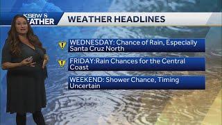 Rain has chance of coming as early as tomorrow through weekend