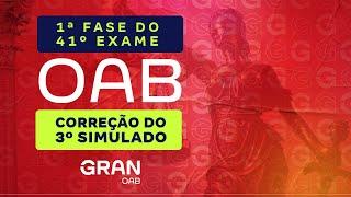 1ª fase do 41º Exame OAB: Correção do 3º Simulado