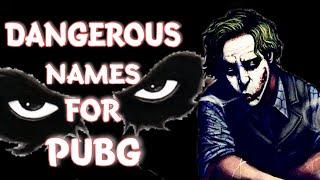 10  DANGEROUS PUBG NAME 2023 | UNIQUE name for pubg | pubg name