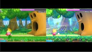 WHISPY WOODS COMPARISON Kirby Return to Dreamland Deluxe BOSS BATTLE Switch vs Wii