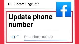 How To Update Phone Number in Facebook Page