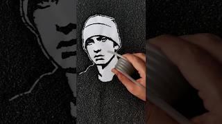 ️drawing Eminem by vacuuming sand #shorts #art #drawing