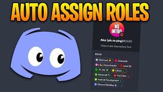 Auto Assign Roles to New Users on Discord