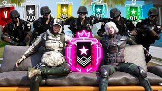 2 Champions Vs 5 of EVERY Rank in Rainbow Six Siege