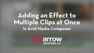 Adding an Effect to Multiple Clips at Once in Avid Media Composer