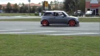 Twin Turbo Mini Cooper S 400hp S14 SR20 acceleration on street 1080p