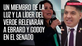 Un miembro de la Luz y la líder del Verde relevarán a Ebrard y Godoy en el Senado