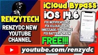 RENZYDC New Channel! iCloud Bypass iOS 14.6 iPhone & iPad Fix Notifications, Fix Restart