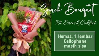 Tutorial Buket Snack isi Pocky, Coklat Silverqueen dan Hello Panda || DIY Chocolate Bouquet