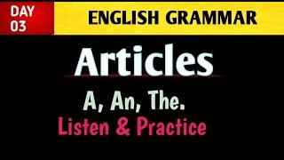 ENGLISH GRAMMAR -ARTICLES A,AN,THE.