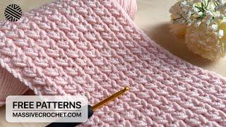 SUPER EASY Crochet Pattern for Beginners!  🩷 GLAMOROUS Crochet Stitch for Blankets and Bags