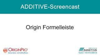 OriginLab OriginPro® 2021: Formelleiste