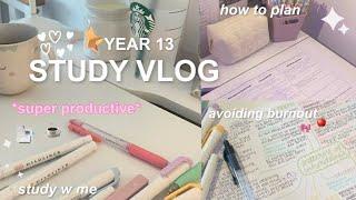 STUDY VLOG | super productive, how i plan & study w me ˚ ༘ alevel diaries ep.4