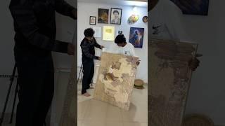 How to pack painting for courier #minivlog #artcollege #lavinagar #oilpainting #painting #artist