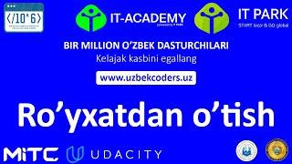 UZBEKCODERS.UZ SAYTIDAN RO'YXATDAN O'TISH | UZBEKCODERS.UZ СAЙТИДAН РЎЙХAТДAН ЎТИШ, SERTIFIKAT OLISH