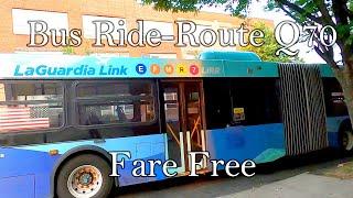 Route Q70 | Bus Ride | Fare Free | Link LGA to Subway | Queens, NY