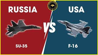 Who Wins!! Su-35 vs F-16: Which Fighter Jets is the Most Powerful | Military Summary