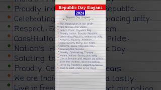 Slogan On Republic Day In English || Republic Day Slogans In English || #shorts #republicday 