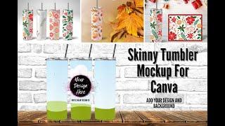 CANVA Skinny Tumbler Mockup