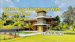 AD:235  Beautiful Guest House With Coconut & Mango Farm 16 Acres Kanchipuram