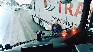 POV Driving Norway Scania S560 - Danger on the road, Bjornfjell