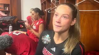 Senior Elena Scott after Louisville lost in the NCAA national volleyball championship game