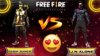 [ F.G] Faizal Gamer VS J H Alone || 1VS1|| Custom Challenge || Garena Free Fire