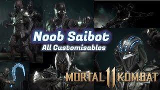 ALL NOOB SAIBOT CUSTOMISATION!!! - Mortal Kombat 11 "Noob Saibot" (Gear, Skins, Abilities, Intros)