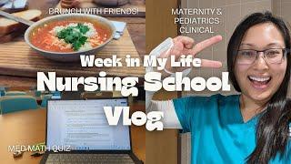Week In My Life As A Nursing Student In Boston Vlog| Maternity & Pediatrics Clinicals & PCA Work