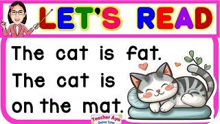 Reading Lesson for Kinder, Grade1, Grade2 | CVC sentences | Learn to Read | Teacher Aya Online Tutor