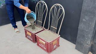 Amazing ideas from old chairs and cement / how to make unique garden tables and chairs