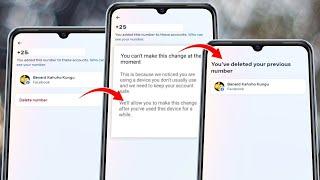 How to Fix you can't make this change at the Moment Facebook Phone number remove problem 2024