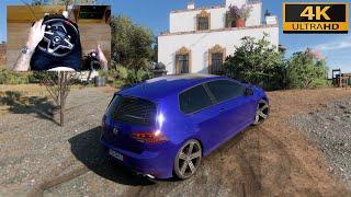 Forza Horizon 5 - VOLKSWAGEN GOLF 7 R - Test Drive with THRUSTMASTER T248 + TH8A - 4K