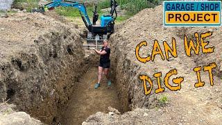 The Biggest Dig Ever With The Mini Excavator | Garage Workshop Project Ep46