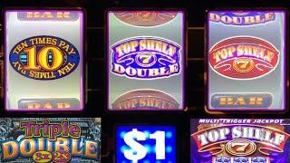 NEW! Double Top Shelf + 10 Times Pay + 5 Reel Triple Double 3x 2x slot play!